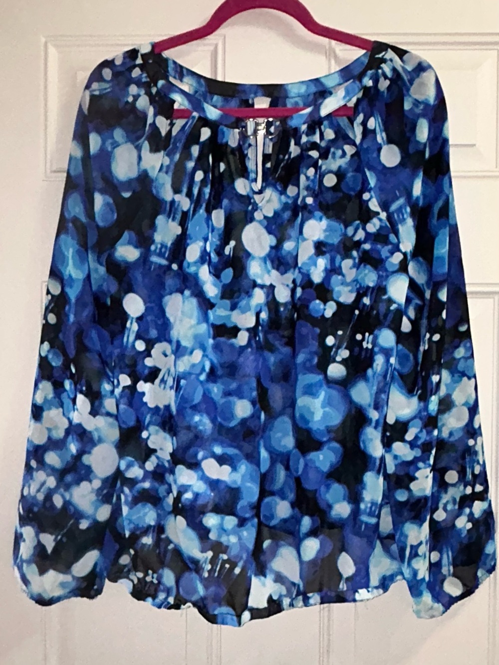 Blue Abstract Print Women's Skirt